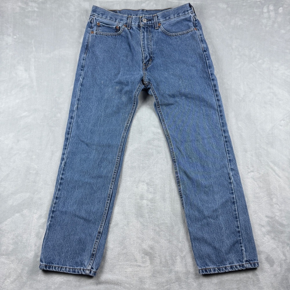 Levi's Classic 505 Jeans Men's Blue‎ Wash Straight Leg Denim Jeans Size W32 L30